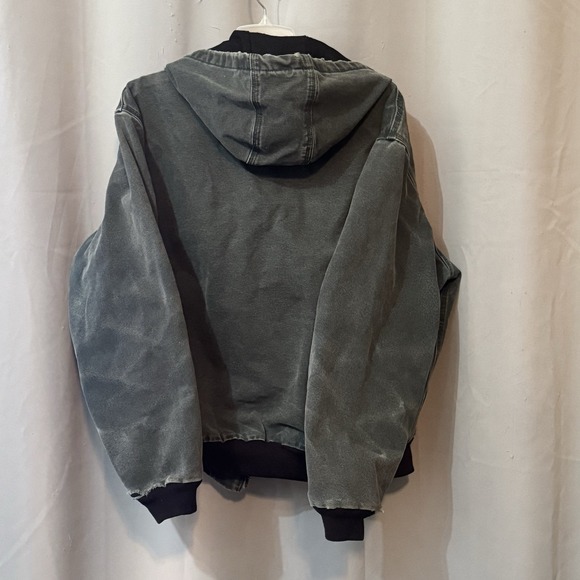 Carhartt Rare Vintage Size XL Jacket J150 Hunter Green Faded Rugged Heavy Grunge - Picture 3 of 16